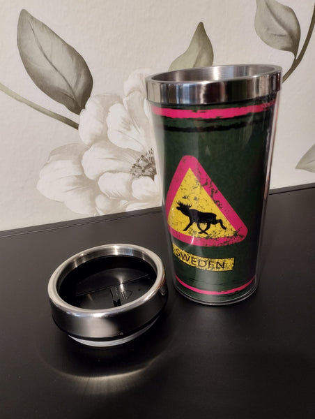 Termosmugg "Älgvarning Sweden" - Souvenir