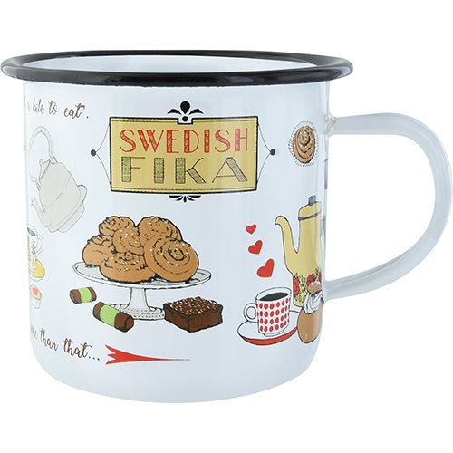 Emaljmugg "Swedish Fika" - Souvenir
