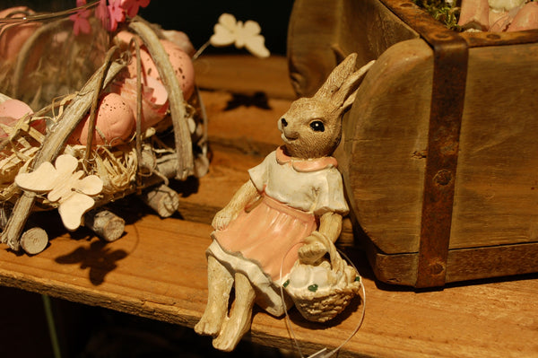 Kaniner "Maya & Max" - Sittande f. Kant